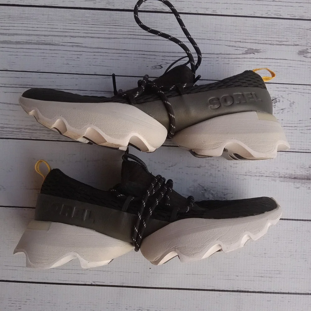 Sorel Kinetic Impact Lace‎ Sneakers Black Athletic Athleisure Gym Running Shoes